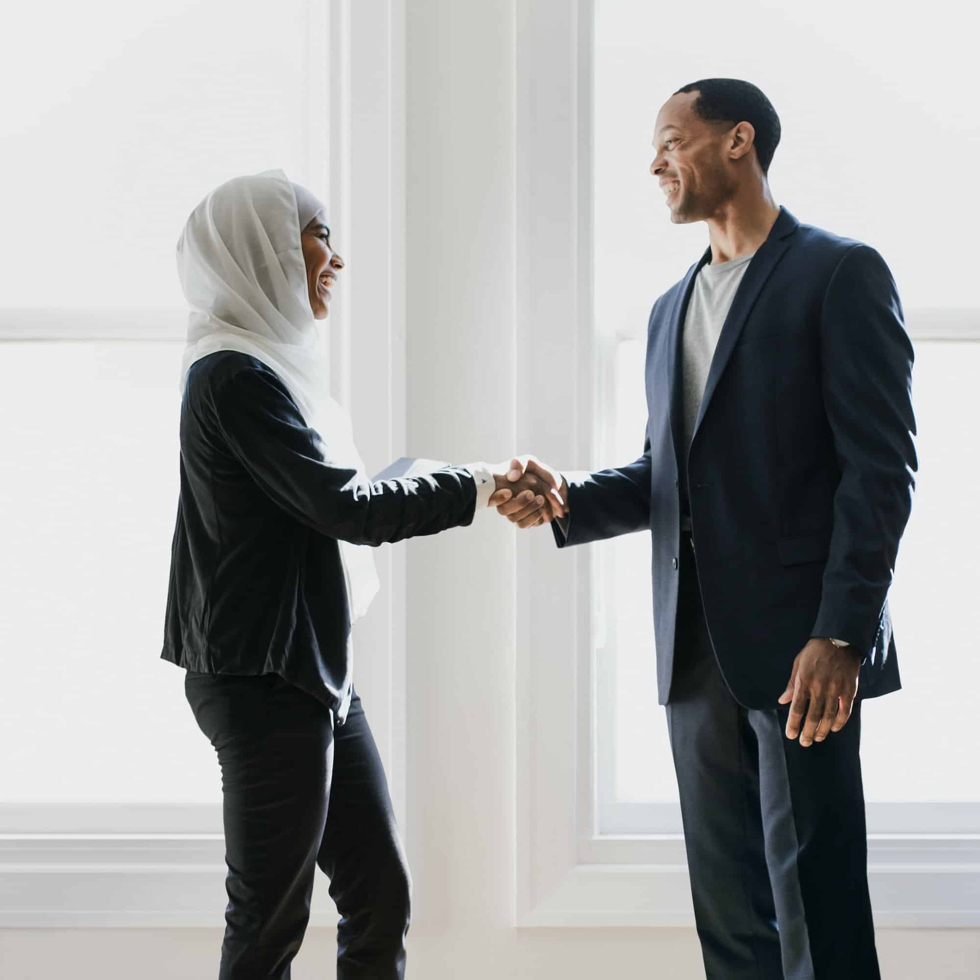 Business people handshake